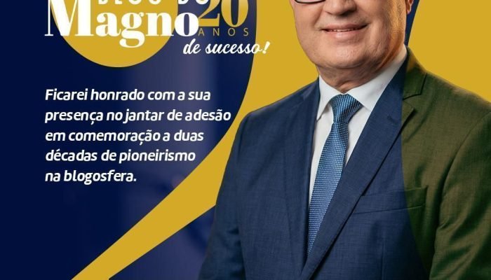 Jantar celebra 20 anos do Blog do Magno com música e convidados especiais