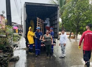 Chuvas intensas em Goiana levam 500 pessoas a abrigos temporários