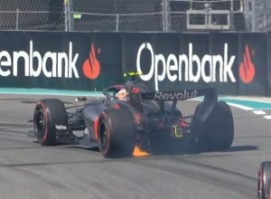 Carro de Gabriel Bortoleto pega fogo e piloto larga em último no GP de Miami