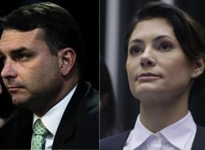 Michelle Bolsonaro evita comentar crise envolvendo Flávio e Vorcaro