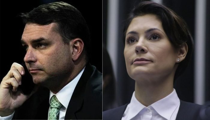 Michelle Bolsonaro evita comentar crise envolvendo Flávio e Vorcaro