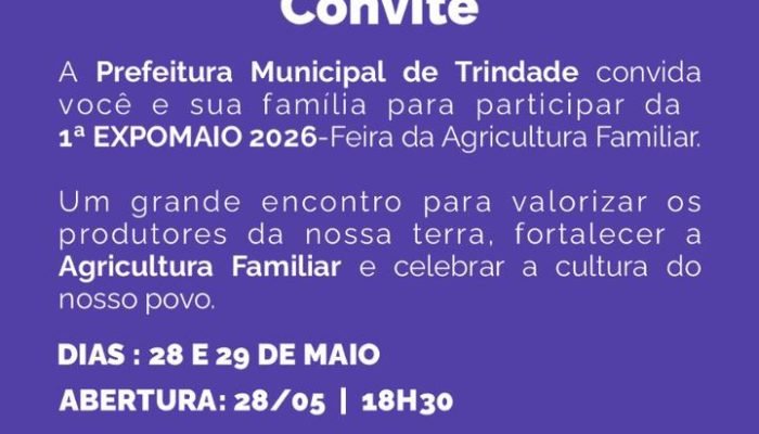 Trindade promove Expomaio para celebrar agricultura familiar