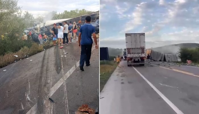 Tragédia na Br-116: colisão deixa 16 mortos na Bahia