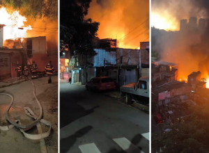 Incêndio em Paraisópolis deixa 150 famílias desabrigadas
