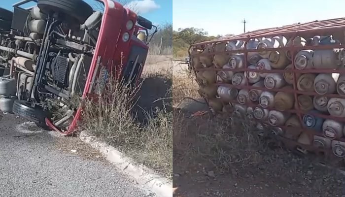 Acidente com caminhão de gás na Pe-499 preocupa moradores
