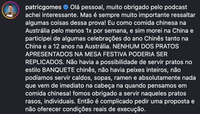 Masterchef Brasil: Participante critica condições após prato ser reprovado