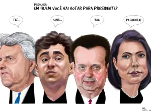 Charge de Aroeira ironiza indecisão eleitoral