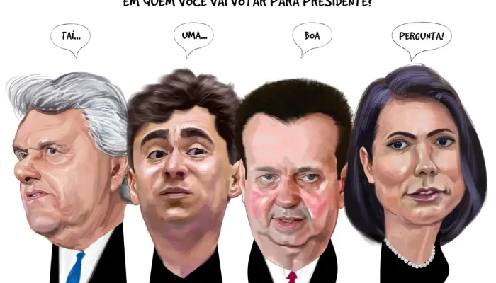 Charge de Aroeira ironiza indecisão eleitoral