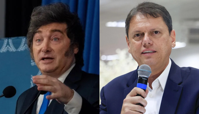 Tarcísio de Freitas homenageia presidente argentino Javier Milei com Ordem do Ipiranga