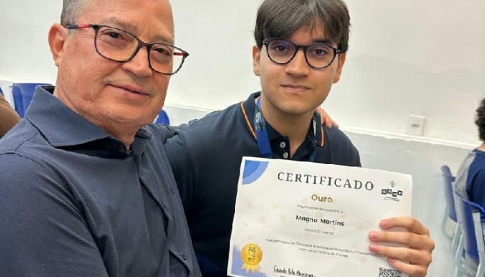 Magno Martins Filho conquista medalha de ouro na Olimpíada Nacional de Ciências