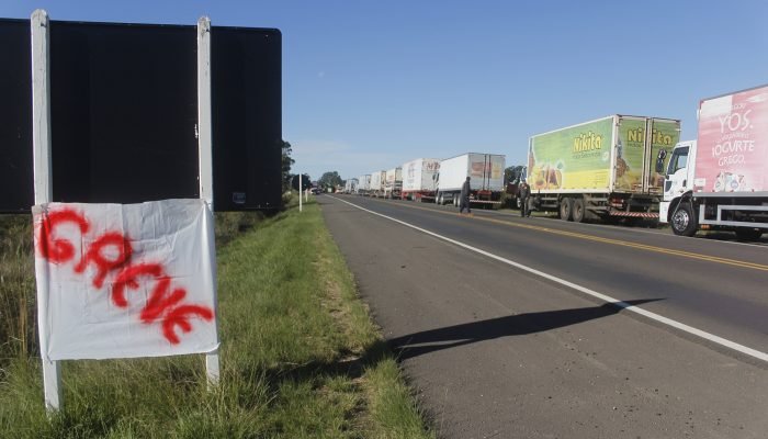 Santana do Livramento 23/05/2018 Greve dos Caminhoneiros na fronteira com Brasil/Uruguai. Foto Ma...