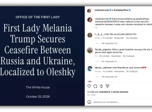 Melania Trump negocia cessar-fogo humanitário entre Rússia e Ucrânia