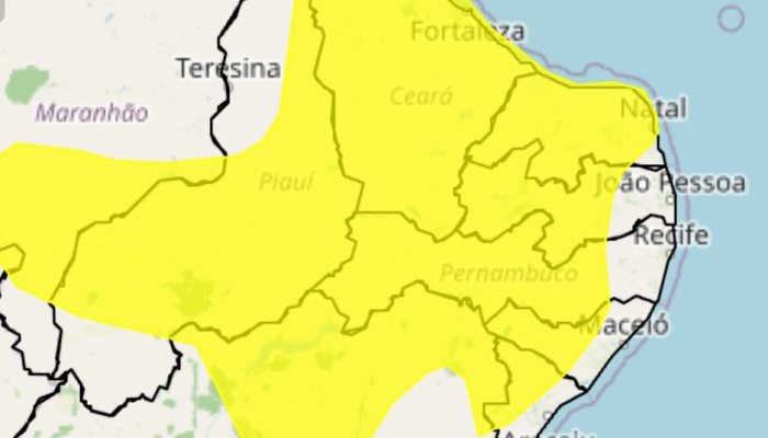 Pernambuco em alerta para vendaval com risco potencial nesta terça-feira