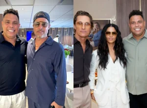 Ronaldo encontra Brad Pitt e Matthew Mcconaughey no US Open