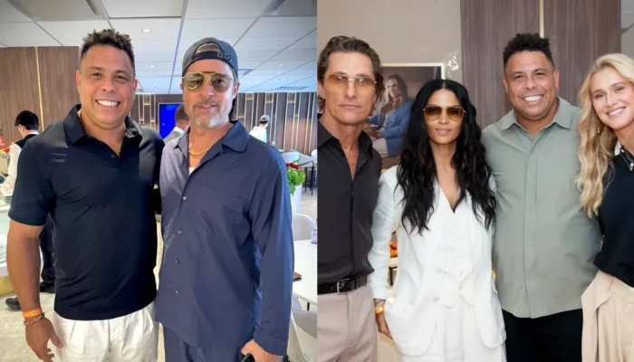 Ronaldo encontra Brad Pitt e Matthew Mcconaughey no US Open