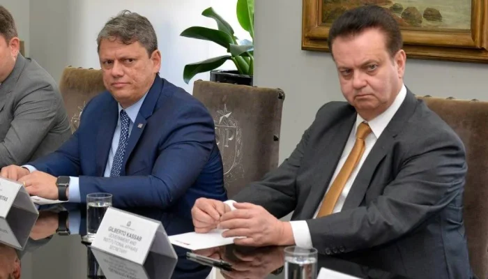 Gilberto Kassab e Tarcísio de Freitas. Foto: Mônica Andrade/Governo do Estado de SP