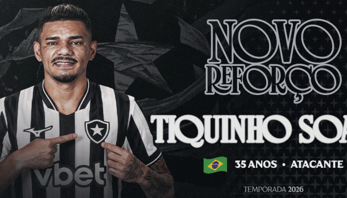 Tiquinho Soares retorna ao Botafogo com contrato até 2026