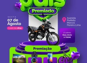 Trindade promove evento "Dia dos Pais Premiado" nesta sexta-feira (07) com sorteio de moto, TV e outros prêmios