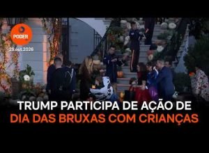 Trump e Melania celebram Halloween com crianças na Casa Branca